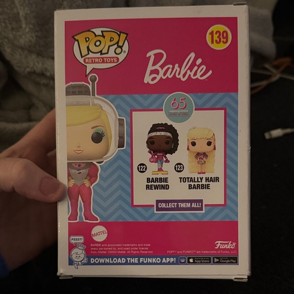 Funko Barbie Astronaut Pop Vinyl Figure - Pink and White - Picture 2 of 5